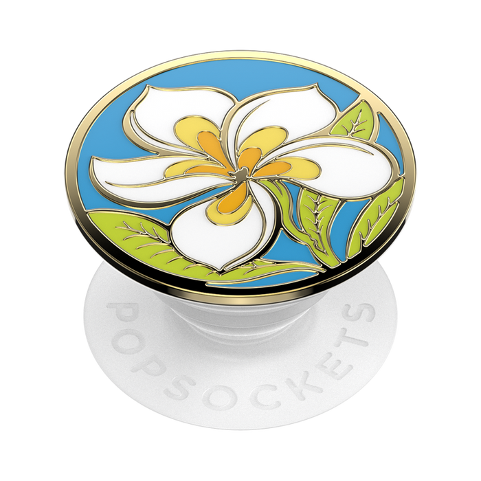 Plumeria Polished Enamel PopGrip, PopSockets