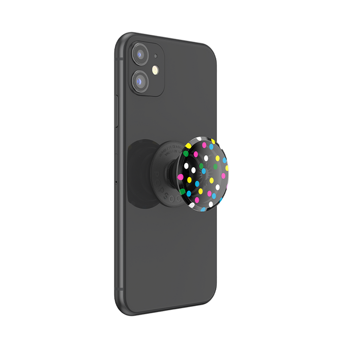 Translucent Black Disco Dots PopGrip, PopSockets