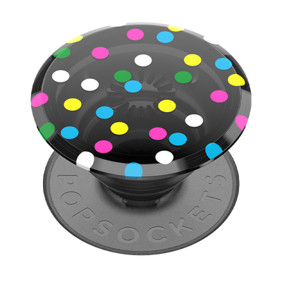 Translucent Black Disco Dots PopGrip