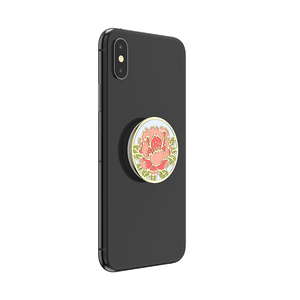 Blooming Peony Polished Enamel PopGrip, PopSockets