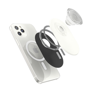 White PopGrip for MagSafe, PopSockets