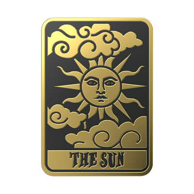 Enamel Sun Tarot Card PopGrip